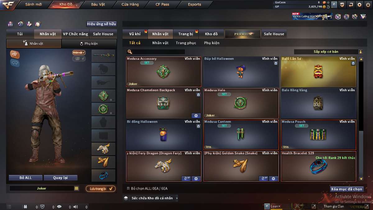 shop acc cf uy tin gia re